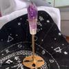 103g Natural Amethyst Crystal Wand Point with Stand Spiritual Healing, Energy Cleansing & Mystical Decor for Meditation & Rituals view 1