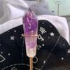103g Natural Amethyst Crystal Wand Point with Stand Spiritual Healing, Energy Cleansing & Mystical Decor for Meditation & Rituals view 3