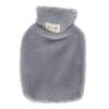 1000ml Hot Water Bottle, Wide Mouth Anti Slip Texture Warm Water Bottle with Washable Soft Plush Cover for Menstrual Cramps (Violet) (Light Gray) view 2