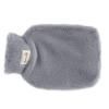 1000ml Hot Water Bottle, Wide Mouth Anti Slip Texture Warm Water Bottle with Washable Soft Plush Cover for Menstrual Cramps (Violet) (Light Gray) view 4