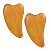 HOODANCOS 2pcs Facial Massage Tool Wooden Gua Sha Massage Scraping Plate for Circulation view 1