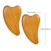 HOODANCOS 2pcs Facial Massage Tool Wooden Gua Sha Massage Scraping Plate for Circulation view 2