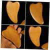 HOODANCOS 2pcs Facial Massage Tool Wooden Gua Sha Massage Scraping Plate for Circulation view 3