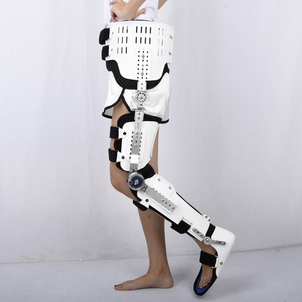 Knee Ankle Foot Orthosis Brace, Adjustable Knee Orthosis, Hip Knee Ankle Foot Orthosis Leg Fracture, Lower Limb Paralysis, Hip Walking Fixed with Walking Boots Brace, Legs Joint Fixator 4