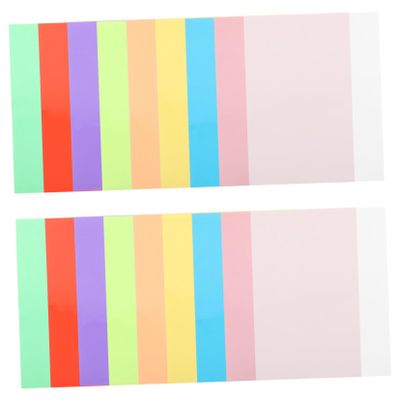 ERINGOGO 18 Pack Cellophane Sheets Pvc Hard Paper Colorful Craft Sheets for Creative Diy Projects