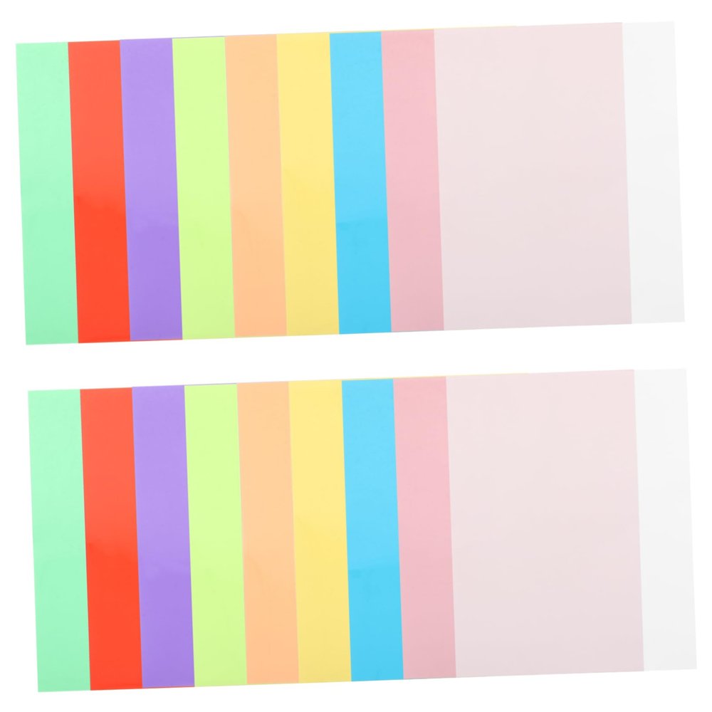 ERINGOGO 18 Pack Cellophane Sheets Pvc Hard Paper Colorful Craft Sheets for Creative Diy Projects