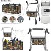 3 Pieces Walker Accessories Rollator Seat and Back Rest Covers with Nylon Buckle Rollator Walkers Storage Bag for Family, Brown Mushroom view 4