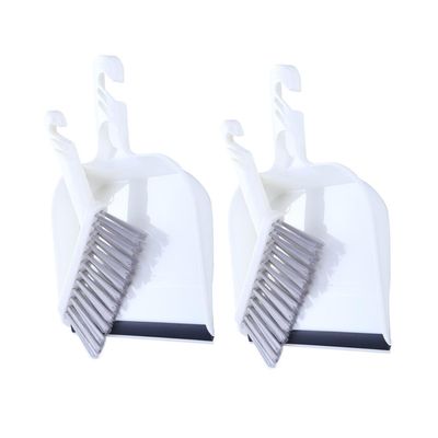 PACKOVE 2sets Mini Kitchen Broom and Dustpan Set White Desktop Cleaning Tools for Efficient Sweeping