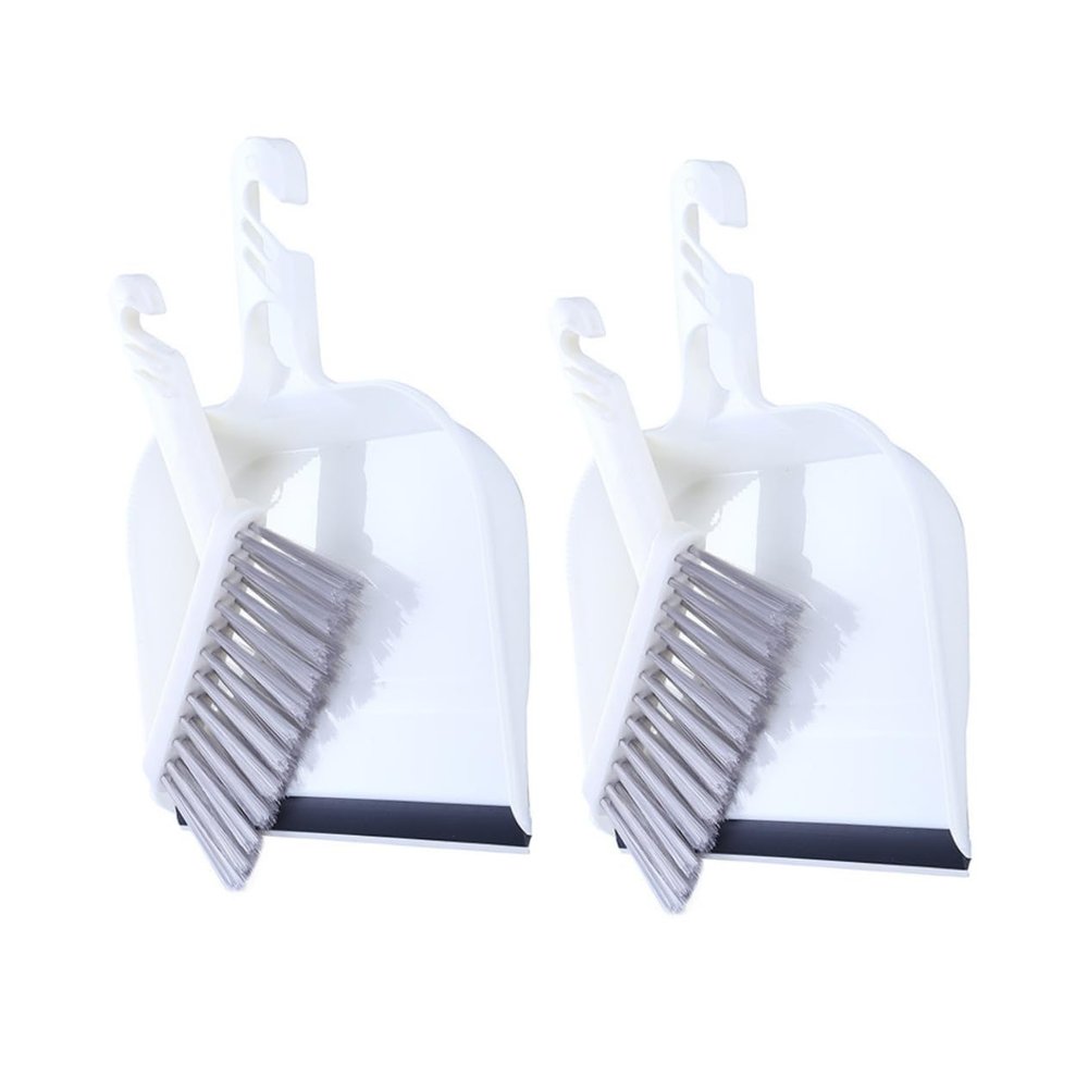 PACKOVE 2sets Mini Kitchen Broom and Dustpan Set White Desktop Cleaning Tools for Efficient Sweeping