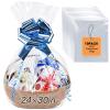Yuiicaov 10PCS Large Cellophane Bags, 24x30 Inches Clear Cellophane Wrap for Gift Baskets, Clear Basket Bags Packaging 2.8 Mil Thick view 1