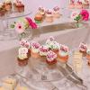 40Pcs Edible Peony Cupcake Toppers Peonies Flower Blossoms Cupcake Picks for Floral Mother's Day Bridal Shower Engagement Floral Wedding Girls Birthday Cupcake Decorations view 2