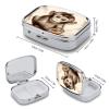 Small Pill Case, Travel Pill Box, Cute Monkeyprinting Pill Case,Portable Pill Organizer,Two Compartments Travel Pill Organizer,Portable Pill Container Medicine Vitamin Organizer view 2