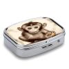 Small Pill Case, Travel Pill Box, Cute Monkeyprinting Pill Case,Portable Pill Organizer,Two Compartments Travel Pill Organizer,Portable Pill Container Medicine Vitamin Organizer view 3