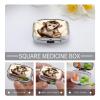 Small Pill Case, Travel Pill Box, Cute Monkeyprinting Pill Case,Portable Pill Organizer,Two Compartments Travel Pill Organizer,Portable Pill Container Medicine Vitamin Organizer view 4
