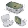 Small Pill Case, Travel Pill Box, Dry Grainy Photoprinting Pill Case,Portable Pill Organizer,Two Compartments Travel Pill Organizer,Portable Pill Container Medicine Vitamin Organizer view 2