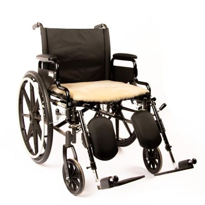 Alaska Leather Sheepskin Wheelchair Seat Pad Genuine Medical Grade Wool Mobility Comfort Back Pain Relief Office Chair or Car Cushion