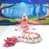24 Inches 3D Printed Dragon with Dragon Egg, Articulated White and Pink Cherry Blossom, Fidget ADHD Autism Toy D051-DR-24 view 3