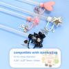 6PCS Cute Straw Covers Cap For 30&40 oz Stanley Cup, Reusable Y2K Cute Glitter Star Heart Bow Straw Toppers For Party Gifts view 3