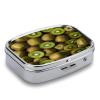 Small Pill Case, Travel Pill Box, Pile of Kiwisprinting Pill Case,Portable Pill Organizer,Two Compartments Travel Pill Organizer,Portable Pill Container Medicine Vitamin Organizer view 3