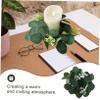 Alipis Artificial Eucalyptus Candle Wreath Spring Greenery Candle Ring for Pillar Farmhouse Tabletop Decor Wedding Party Centerpiece 10-Inch Size view 3