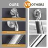 AmazerBath Grab Bars for Bathtubs and Showers Anti Slip, Shower Grab Bars for Seniors Stainless Steel, Handicap Grab Bars, Bath & Shower Grab Bars, Thickened Bar Holds 500LBS, 20" L x 1.25" D view 3