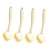 NOLITOY 4pcs Dish Scrubber Brush Stove Cleaning Brush Long Handle Dish Cleaning Tools for Kitchen view 1