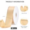 1-1/2" Gold Ribbon, 50 Yards Mothers Day Ribbon for Gift Wrapping, Fabric Ribbons for Flower Bouquet Bridal Wedding Party Decoration Crafts Bow Making, Present Wrapping Ribbons for Every Holiday view 2
