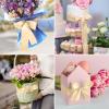 1-1/2" Gold Ribbon, 50 Yards Mothers Day Ribbon for Gift Wrapping, Fabric Ribbons for Flower Bouquet Bridal Wedding Party Decoration Crafts Bow Making, Present Wrapping Ribbons for Every Holiday view 4