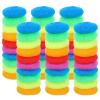 100 Pcs Plastic Scrubbers for Dishes, Round Pot Scrubbers for Kitchen Non Scratch Scouring Pads 3.35" Nylon Mesh Dish Scrubber Reusable Poly Mesh Scouring Dish Pads for Household Cleaning view 1