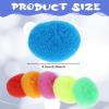100 Pcs Plastic Scrubbers for Dishes, Round Pot Scrubbers for Kitchen Non Scratch Scouring Pads 3.35" Nylon Mesh Dish Scrubber Reusable Poly Mesh Scouring Dish Pads for Household Cleaning view 2
