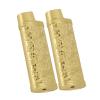 Generic 2pcs Metal Lighter Case Cover Holder Zinc Alloy Protective Sleeve for Lighters, Vintage Floral Stamped Design, Light Gold view 2