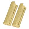 Generic 2pcs Metal Lighter Case Cover Holder Zinc Alloy Protective Sleeve for Lighters, Vintage Floral Stamped Design, Light Gold view 4