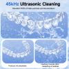 Ultrasonic Retainer Cleaner Machine, 45kHz Dental Cleaning Pod for Denture, Aligner, Nightguard, Mouth Guard, Toothbrush, Jewelry, with Digital Timer, 200ML & 4 Modes for All Dental Appliances view 2