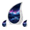 Aurora Borealis River Small Funeral Urns for Human Ashes Adult Male - Burial Decorative Urn for Human Ashes Adult Women - Cremation Ashes 1 Large 2 Keepsake view 1