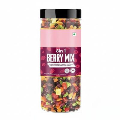 8 in 1 Berry Mix 200g Jar | Dried Berries | Cranberry | Strawberry | Blueberry | Kiwi | Pineapple | Mango | Black Raisins | Snacks | Ready to Eat
