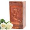 SUBSH Royal Enfield Large 8 Inch Clear Handmade Wooden Urns for Human Ashes - Cremation Urns for Ashes - Pack of 1 with 115 Cubic Inches view 1