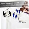 WOFASHPURET 2pcs Wall-mounted Hair Dryer Holder Styling Tool Organizer Hang Rack for Blower Hair Dryer Home Salon Use view 2
