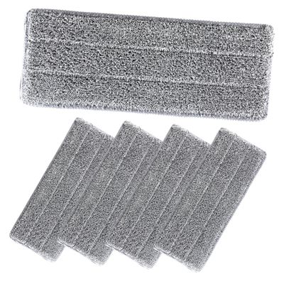 SHERCHPRY 5pcs Mop Head Replacement Cloth Set Absorbent Microfiber Mop Accessories for Efficient Cleaning of Floors Walls and Windows Grey for Home and Commercial Use