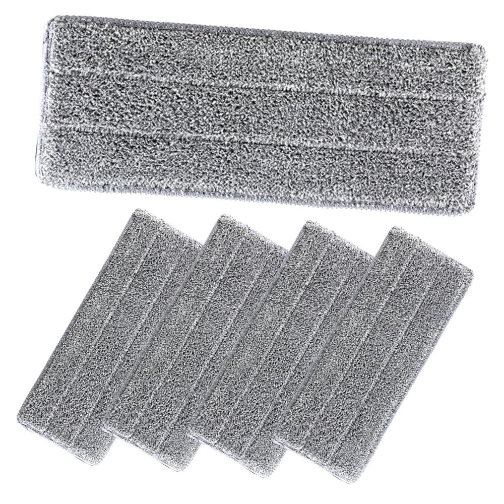 SHERCHPRY 5pcs Mop Head Replacement Cloth Set Absorbent Microfiber Mop Accessories for Efficient Cleaning of Floors Walls and Windows Grey for Home and Commercial Use