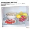 BAZEITFLOW 300pcs Food Preservation Covers Elastic Edging Plastic Wrap for Bowls Fridge Food Storage and Kitchen Use for Leftovers and Outdoor Picnics view 4
