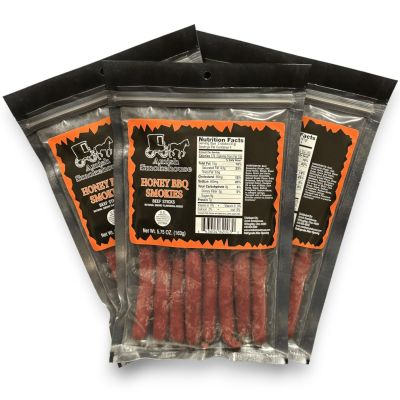 Amish Smokehouse Honey BBQ Beef Smokies, 5.75 oz, Pack of 3