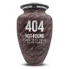 Custom Large Adult Cremation Urn for Ashes - Personalized Vessel with Name and Funny Humorous 404 Not Found 1 Design for Cremains of Men or Women| Soft Whisper Collection| 200 Cubic Inch |Burgundy view 1