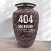 Custom Large Adult Cremation Urn for Ashes - Personalized Vessel with Name and Funny Humorous 404 Not Found 1 Design for Cremains of Men or Women| Soft Whisper Collection| 200 Cubic Inch |Burgundy view 2
