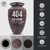 Custom Large Adult Cremation Urn for Ashes - Personalized Vessel with Name and Funny Humorous 404 Not Found 1 Design for Cremains of Men or Women| Soft Whisper Collection| 200 Cubic Inch |Burgundy view 3
