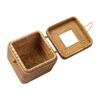 OUNONA Woven Rattan Tissue Box Hand-Woven Decorative Napkin Holder for Home Office and Car Square Tissue Dispenser for Bathroom Living Room and Dining Room view 1