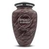 Custom Large Adult Cremation Urn for Ashes - Personalized Vessel with Name and Funny Officially Unsubscribed Design for Cremains of Men or Women| Soft Whisper Collection| 200 Cubic Inch |Burgandy view 1