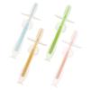 TOVINANNA 4pcs Silicone Toothbrushes with Suction Base Boy Girl Training Toothbrushes for Gentle Cleaning of Teeth Gums and Tongue Soft Bristles Ergonomic Design Pink Yellow Green Blue view 1