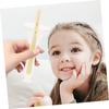TOVINANNA 4pcs Silicone Toothbrushes with Suction Base Boy Girl Training Toothbrushes for Gentle Cleaning of Teeth Gums and Tongue Soft Bristles Ergonomic Design Pink Yellow Green Blue view 3