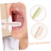 TOVINANNA 4pcs Silicone Toothbrushes with Suction Base Boy Girl Training Toothbrushes for Gentle Cleaning of Teeth Gums and Tongue Soft Bristles Ergonomic Design Pink Yellow Green Blue view 4