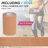 PATIKIL 5.5 Yard x 4 inch Kinesiology Tape, 1 Roll Adhesive Cotton Sports Muscle Support Tapes Waterproof Elastic Tape for Knee Ankle Wrist Shoulder, Light Orange view 2